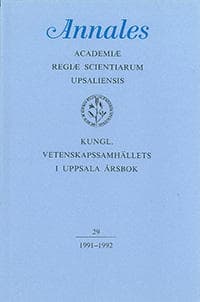 Kungl. Vetenskapssamhällets i Uppsala årsbok 29/1991-1992