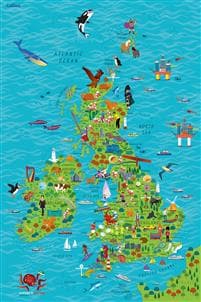Children’s Wall Map of the United Kingdom and Ireland