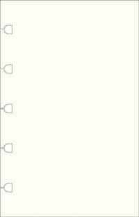 Filofax Pocket Notebook refill - plain paper white