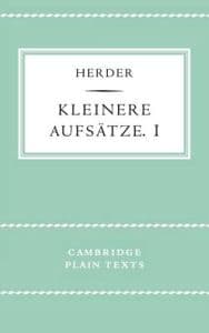Kleinere Aufsätze I