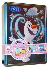 Frost Olaf. Disney tinnboks. 3 bøker. 4 tusjer. 1 plakat. 50 klistremerker