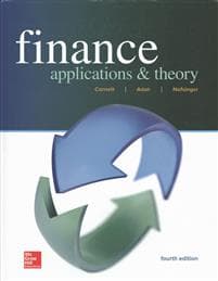 Finance: Applications and Theory