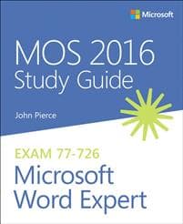MOS 2016 Study Guide for Microsoft Word Expert
