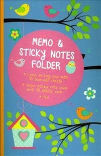 Memo & Sticky Notes Folder: Cute Birds