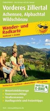 Vorderes Zillertal / Achensee / Alpbachtal hikebike map
