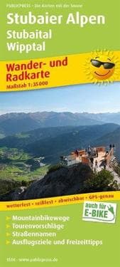 Stubaier Alpen / Stubaital / Wipptal hikebike map