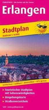 Erlangen. Stadtplan 1:14 000