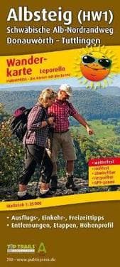 Albsteig (HW1), hiking map 1:35,000