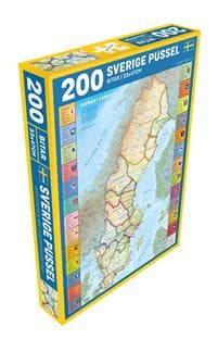 Sverige med landskap Pussel 200 bitar
