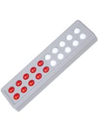 SCHUBI Abaco 20. Modell C 5/5 Kugeln parallel (rot/weiß)