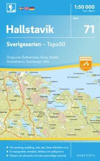 71 Hallstavik Sverigeserien Topo50 : Skala 1:50 000