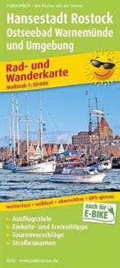 Hansestadt Rostock, Ostseebäder Kühlungsborn, Warnemünde, Graal-Müritz 1:50 000