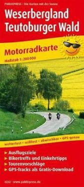 Weserbergland - Teutoburg Forest, motorcycle map 1:200,000