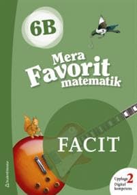 Mera Favorit matematik 6B för räknehäfte Facit till upplaga 2, 5-pack