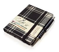 Waverley S.T. (S): BlackWhite Mini with Pen Pocket Genuine Tartan Cloth Commonplace Notebook