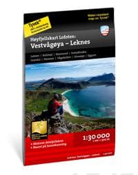 Höyfjellskart Lofoten: Vestvågöya - Leknes 1:30 000