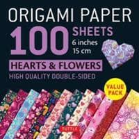 Origami Paper 100 sheets Hearts & Flowers 6" (15 cm)