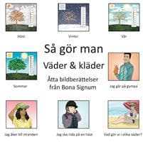 Så gör man - väder och kläder, en ask med åtta bildberättelser