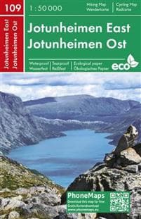 Jotunheimen East Hiking & Cycling Map