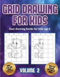 Easy drawing books for kids age 6 (Grid drawing for kids Volume 2
