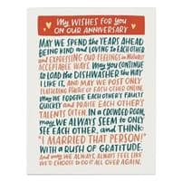 6-Pack Em & Friends Anniversary Wishes Card
