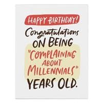 6-Pack Em & Friends Complaining About Millennials Birthday Card