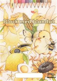Block med blandat 2 - gul, 5-pack