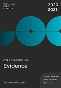 Core Statutes on Evidence 2020-21
