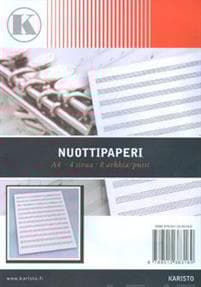 Nuottipaperi A4 (10 pussia/pkt, 8 arkkia/pussi, taitettuna)