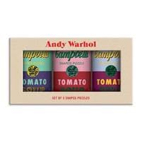Andy Warhol Soup Cans Set of 3 Shaped Puzzles in Tins