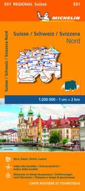 Suisse Nord - Michelin Regional Map 551