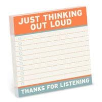 Knock Knock Thinking Out Loud Sticky Notes (4 x 4-inches)