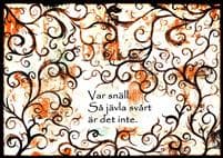 Affisch - Var snäll