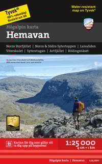Högalpin karta Hemavan 1:25.000