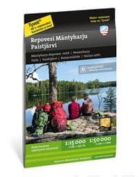 Repovesi-Mäntyharju-Paistjärvi -retkeilykartta, 1:15 000 / 1: 50 000