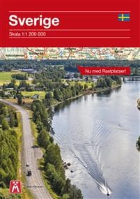 Sverige Vägkarta med rastplatser