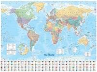 Collins World Wall Paper Map
