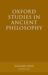 Oxford Studies in Ancient Philosophy, Volume XXIV