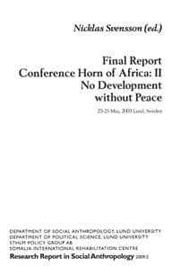 Final Report Conference Horn of Africa: II, No Development without Peace