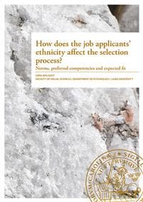How does the job applicants' ethnicity affect the selection process?