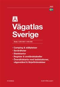 M Vägatlas Sverige 2022 : Skala 1:250.000-1:400.000