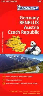 Germany, Benelux, Austria, Czech Republic - Michelin National Map 719