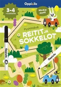 Pyyhittävä Reitit ja sokkelot 3-4 v