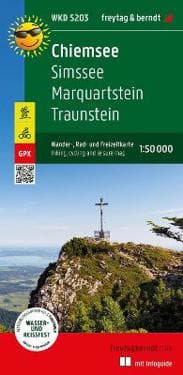 Chiemsee, hiking, cycling and leisure map 1:50,000, freytagberndt, WKD 5203, with info guide