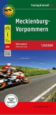 Mecklenburg-West Pomerania, motorcycle map 1:250,000, freytagberndt