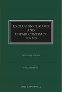 Exclusion Clauses and Unfair Contract Terms