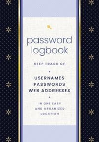 Password Logbook (Black & Gold)