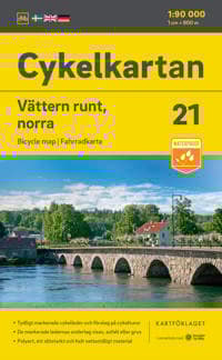 Cykelkartan Blad 21 Vättern runt, norra delen 20232025 9789189427372