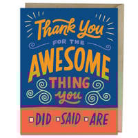 6-Pack EmFriends Awesome Thank You Cards
