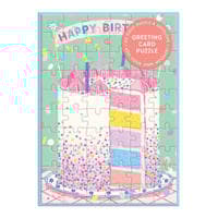 Confetti Birthday Cake Greeting Card Puzzle
